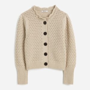 Madewell Scalloped Merino Wool-Blend Cardigan
